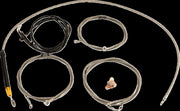 LA Choppers Complete Plug-and-Play Cable Kit Clear-Coated Natural Silver Braided Plug-N-Play Brake Line Clutch Line