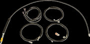 LA Choppers Complete Plug-and-Play Cable Kit Black Clear-Coated Braided Plug-N-Play Brake Line Clutch Line Black| Clear-Coated| Natural