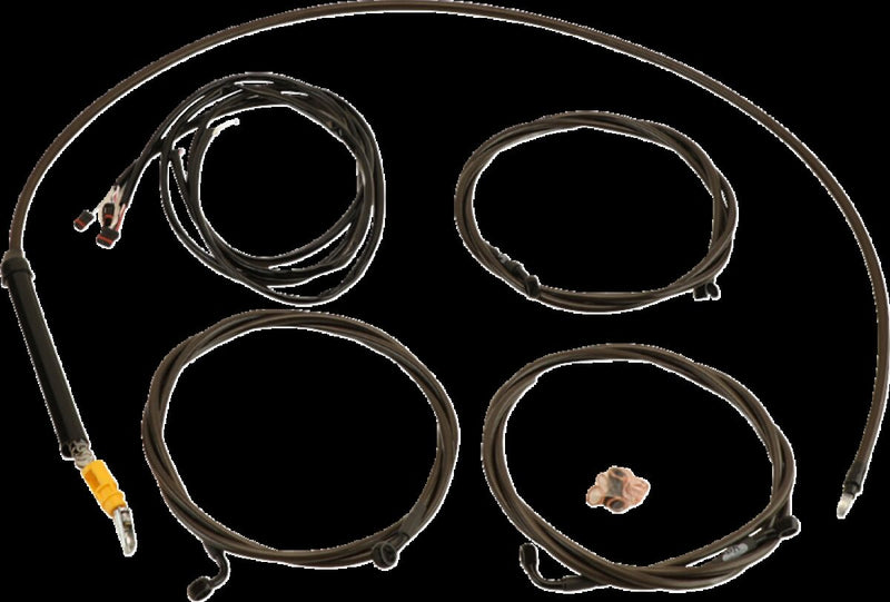 LA Choppers Complete Plug-and-Play Cable Kit Midnight Black Clear-Coated Braided Plug-N-Play Brake Line Clutch Line Black| Clear-Coated| Natural #LA-8059KT3-08M