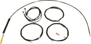 LA Choppers Complete Plug-and-Play Cable Kit Black Clear-Coated Alternate Length Braided Brake Line Clutch Line Black| Clear-Coated| Natural