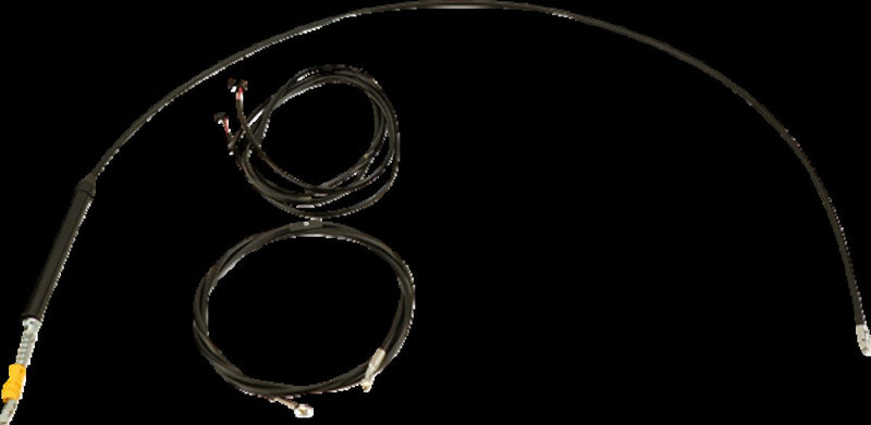 LA Choppers Complete Plug-and-Play Cable Kit Black Clear-Coated Alternate Length Braided Brake Line Clutch Line Black| Clear-Coated| Natural