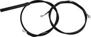 LA Choppers Standard Black Vinyl Handlebar Cable/Brake Line Kit Cable Kit Natural Braided Clutch Line Black| Natural