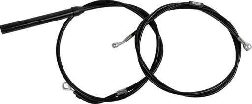 LA Choppers Standard Black Vinyl Handlebar Cable/Brake Line Kit Cable Kit Natural Braided Clutch Line Black| Natural