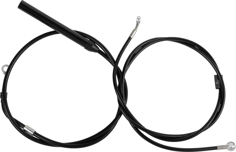 LA Choppers Standard Black Vinyl Handlebar Cable/Brake Line Kit Cable Kit Natural Alternate Length Braided Clutch Line Black| Natural