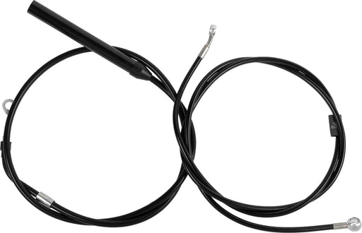 LA Choppers Standard Black Vinyl Handlebar Cable/Brake Line Kit Cable Kit Natural Alternate Length Braided Clutch Line Black| Natural