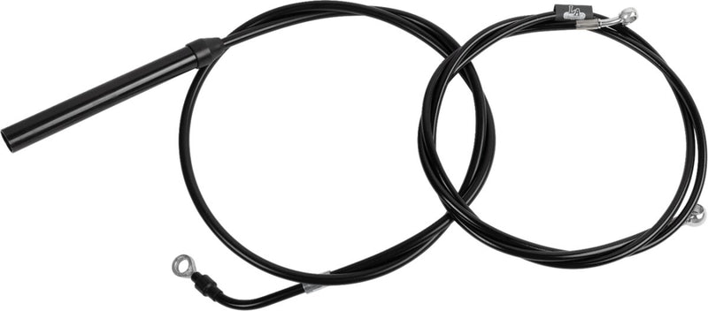 LA Choppers Standard Black Vinyl Handlebar Cable/Brake Line Kit Cable Kit Natural Alternate Length Braided Clutch Line Black| Natural