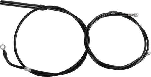 LA Choppers Standard Black Vinyl Handlebar Cable/Brake Line Kit Cable Kit Natural Alternate Length Braided Clutch Line Black| Natural