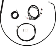 LA Choppers Complete Plug-and-Play Cable Kit Black Clear-Coated Alternate Length Braided Brake Line Clutch Line Black| Clear-Coated| Natural