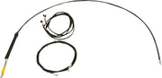 LA Choppers Complete Plug-and-Play Cable Kit Black Clear-Coated Alternate Length Braided Brake Line Clutch Line Black| Clear-Coated| Natural