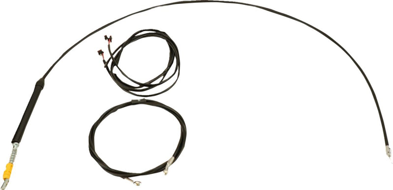 LA Choppers Complete Plug-and-Play Cable Kit Black Clear-Coated Alternate Length Braided Brake Line Clutch Line Black| Clear-Coated| Natural #LA-8063KT3-16B