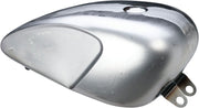 Drag Specialties Legacy Gas Tank Raw Silver Steel #012960
