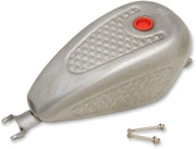 Drag Specialties Custom Gas Tank Raw Silver Diamond Custom Tank Steel #63585D