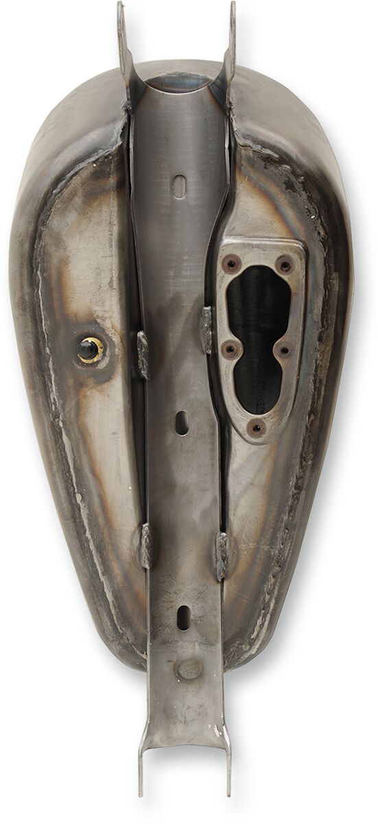 Drag Specialties Custom Gas Tank Raw Silver Peanut Custom Tank Steel Each