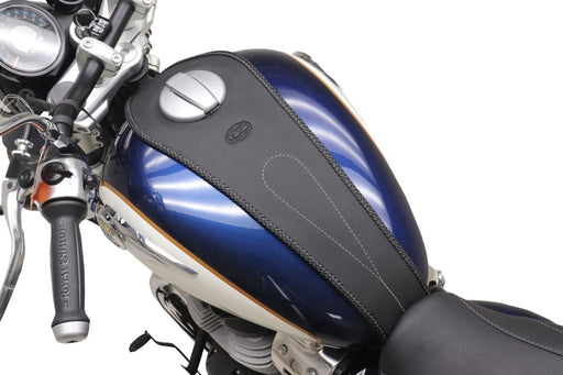 Mustang Tank Bib for 2023-2025 ROYAL ENFIELD SUPER METEOR 650 ABS Black Plain Fuel Tank Vinyl