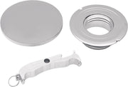 Drag Specialties Gas Cap with Paint Protectors Fuel Cap Chrome Silver Non-Vented