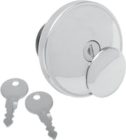 Drag Specialties Screw-In Locking Gas Cap Fuel Cap Chrome Silver Screw Cap Non-Vented #03-0320A-B