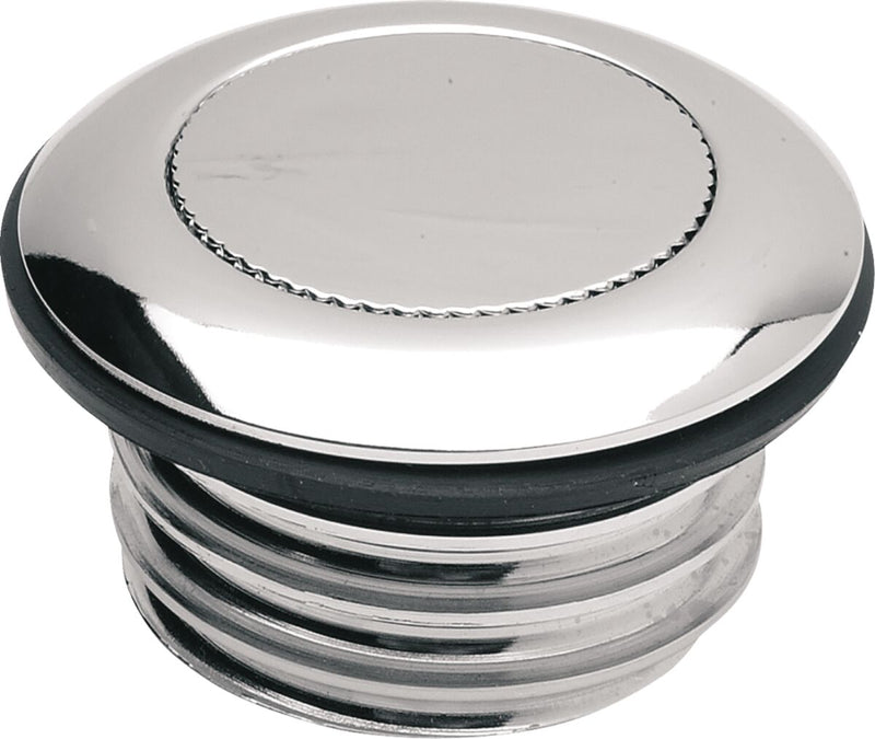 Drag Specialties Pop-Up Gas Cap Fuel Cap Chrome Silver Early Non-Vented Billet Aluminium #03-0328-B1
