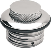 Drag Specialties Pop-Up Gas Cap Fuel Cap Chrome Silver Early Non-Vented Billet Aluminium #03-0328-B1