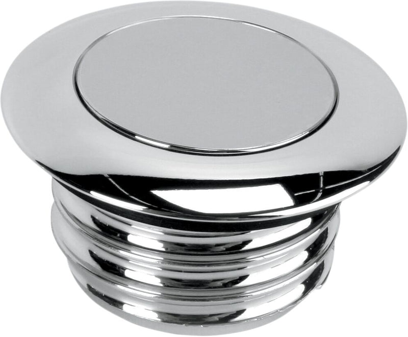 Drag Specialties Pop-Up Gas Cap Fuel Cap Chrome Silver Late Non-Vented Billet Aluminium #03-0329-B1
