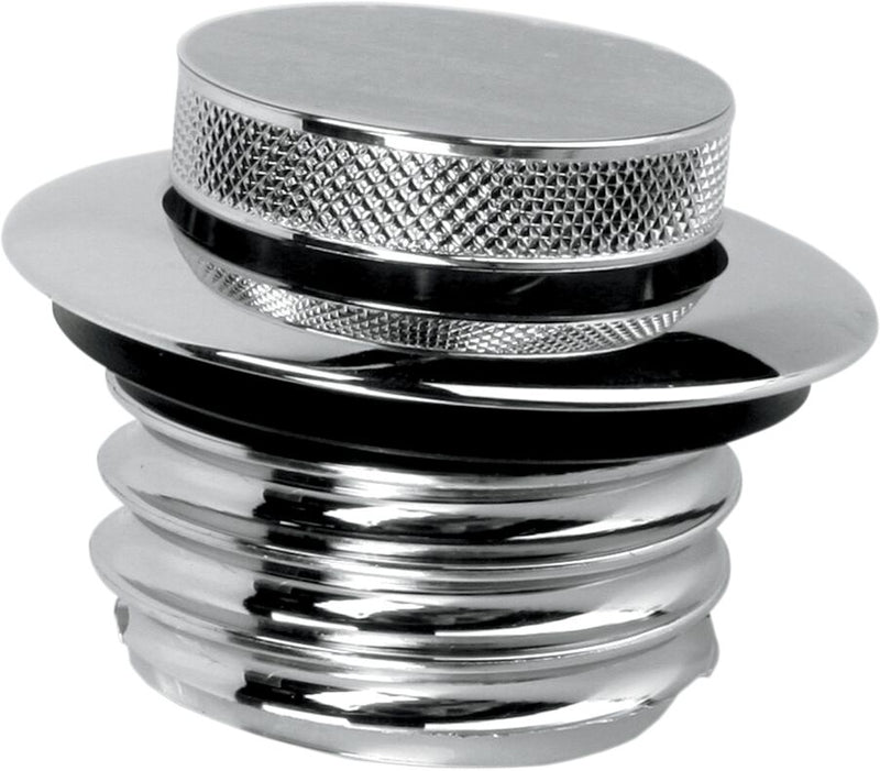Drag Specialties Pop-Up Gas Cap Fuel Cap Chrome Silver Late Non-Vented Billet Aluminium Each