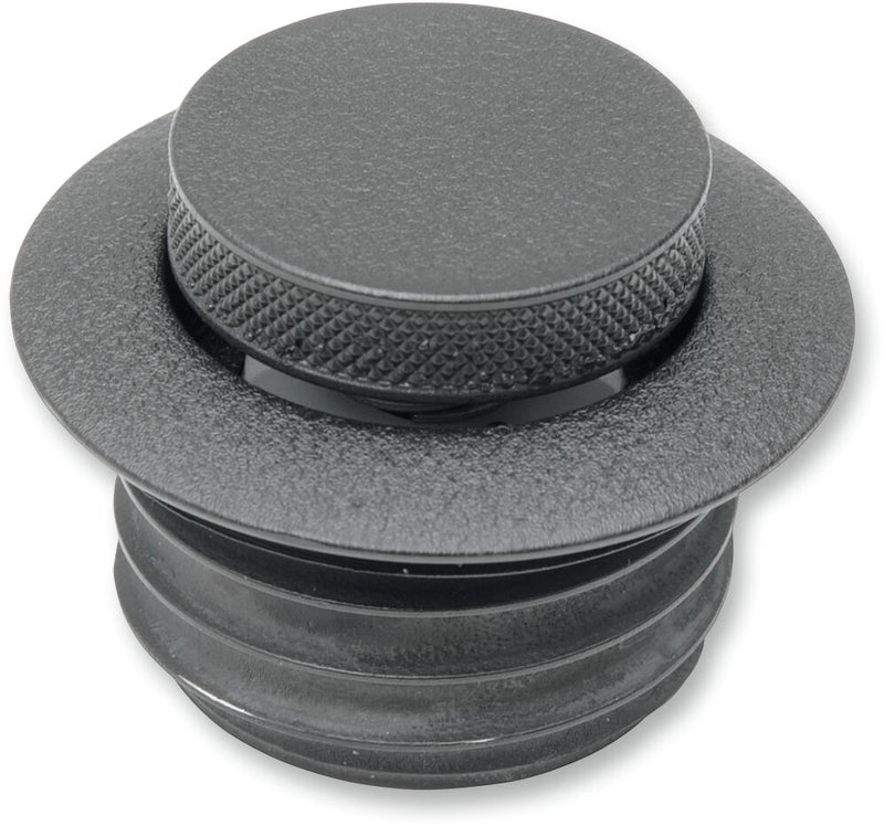 Drag Specialties Pop-Up Gas Cap Fuel Cap Black Wrinkle Early Non-Vented Billet Aluminium #03-328B-B