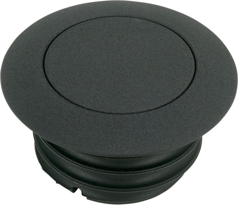 Drag Specialties Pop-Up Gas Cap Fuel Cap Black Wrinkle Late Non-Vented Billet Aluminium #03-329B-B