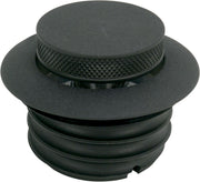 Drag Specialties Pop-Up Gas Cap Fuel Cap Black Wrinkle Late Non-Vented Billet Aluminium Each