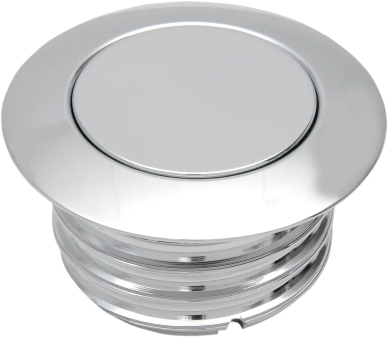 Drag Specialties Pop-Up Gas Cap Fuel Cap Chrome Silver Late Vented Billet Aluminium #T03-0339-A