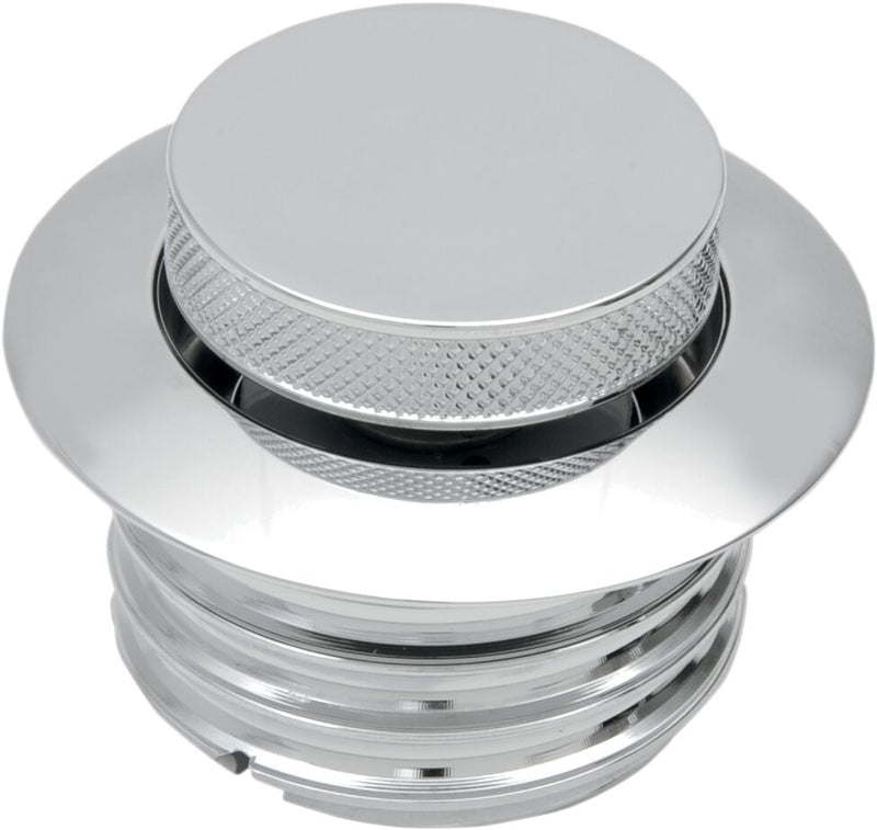 Drag Specialties Pop-Up Gas Cap Fuel Cap Chrome Silver Late Vented Billet Aluminium Each