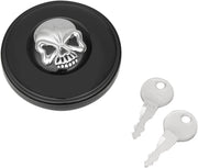 Drag Specialties Screw-In Locking Skull Gas Cap #03-0320ABS-B