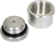 LA Choppers Vented Gas Cap with Weld-On Bung Fuel Cap Aluminium Silver Knurled #LA-7450-01