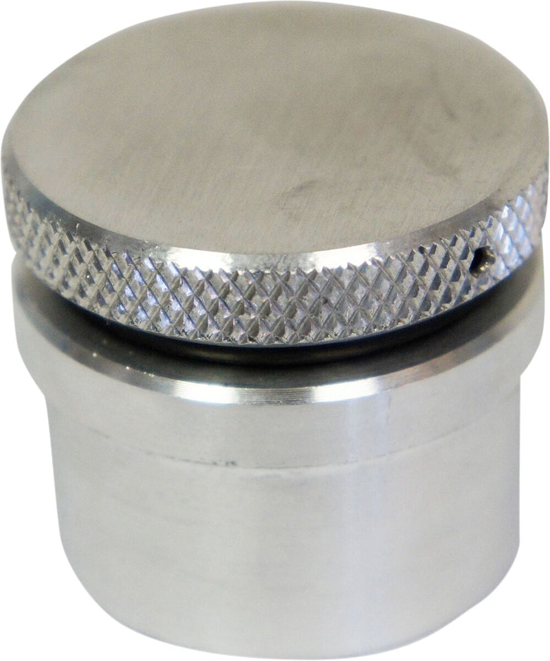 LA Choppers Vented Gas Cap with Weld-On Bung Fuel Cap Aluminium Silver Knurled Each