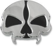 Drag Specialties Split Skull Gas Cap Fuel Cap Chrome Silver Vented Aluminium Die-Cast