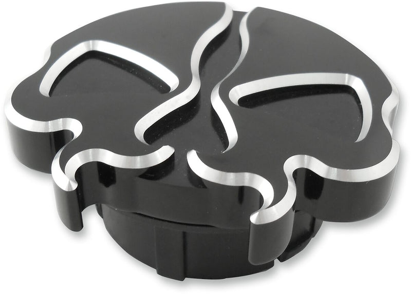 Drag Specialties Split Skull Gas Cap Fuel Cap Black Dummy Aluminium Die-Cast