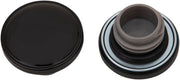 Drag Specialties Screw-In Gas Cap Fuel Cap Black Gloss Non-Vented Stainless Steel #03-0305GB-B