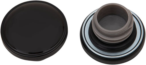 Drag Specialties Screw-In Gas Cap Fuel Cap Black Gloss Non-Vented Stainless Steel
