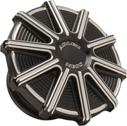 Arlen Ness Black Anodised Vented 10 Gauge Gas Cap w/Carved Accents for Various Various Harley-Davidson Motorcycles (See Fitment List)