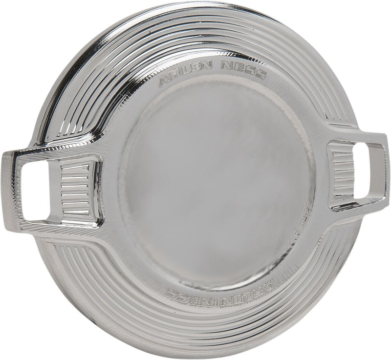 Arlen Ness Chrome Vented Bar Gas Cap for Various Various Harley-Davidson Motorcycles (See Fitment List)