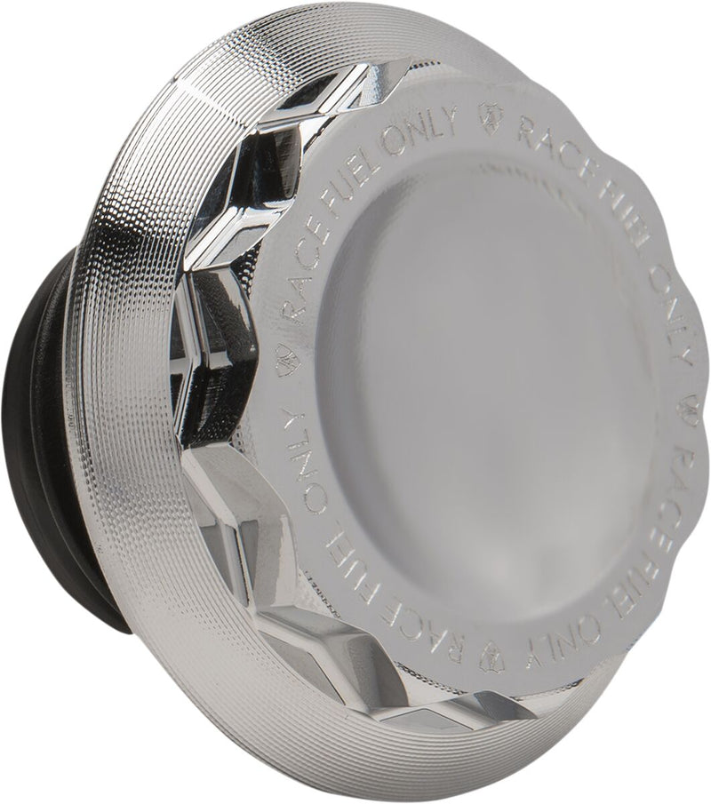 Arlen Ness Chrome Vented 12 Point Gas Cap for Various Various Harley-Davidson Motorcycles (See Fitment List)