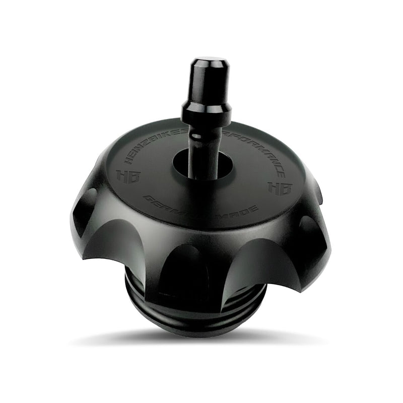 Heinz Bikes Performance Vented Gas Caps Vent Cap Black Fuel Cap Billet Aluminium #HB-PVGC-B
