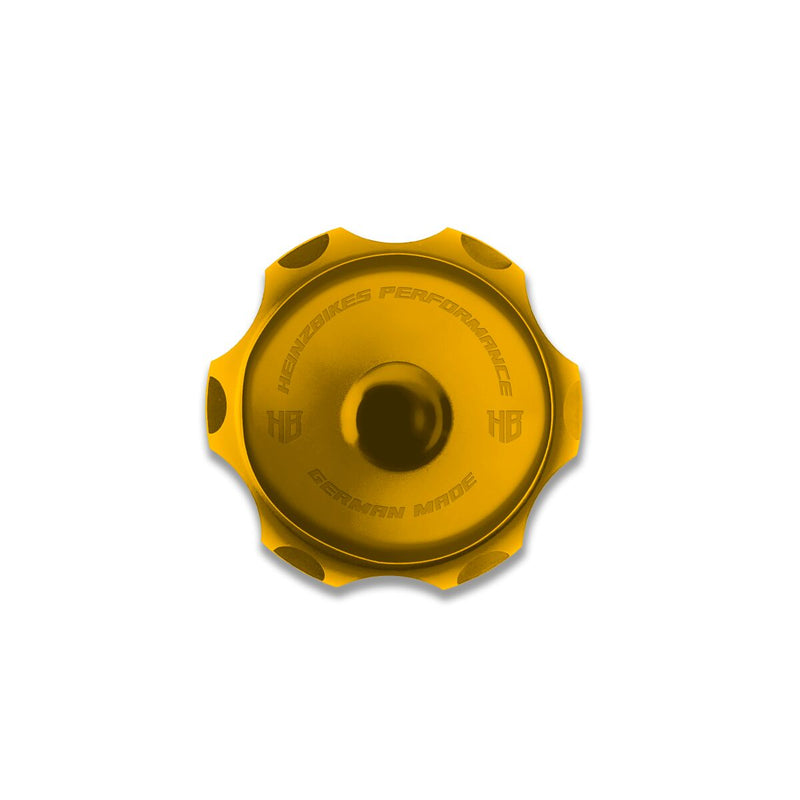 Heinz Bikes Performance Vented Gas Caps Vent Cap Gold Fuel Cap Billet Aluminium #HB-PVGC-G