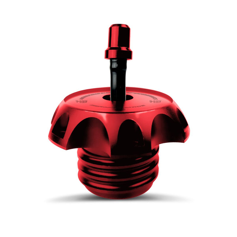 Heinz Bikes Performance Vented Gas Caps Vent Cap Red Fuel Cap Billet Aluminium #HB-PVGC-R