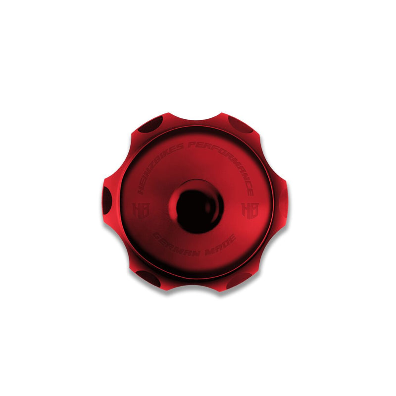 Heinz Bikes Performance Vented Gas Caps Vent Cap Red Fuel Cap Billet Aluminium #HB-PVGC-R