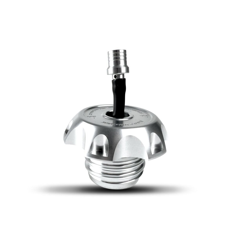 Heinz Bikes Performance Vented Gas Caps Vent Cap Silver Fuel Cap Billet Aluminium #HB-PVGC-S