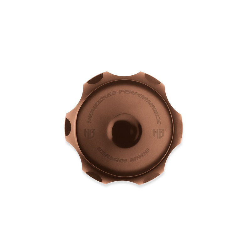 Heinz Bikes Performance Vented Gas Caps Vent Cap Bronze Fuel Cap Billet Aluminium #HB-PVGC-BRO