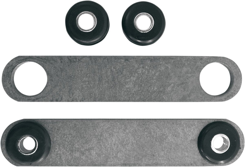 LA Choppers Weld-On Gas/Oil Tank Tab Kit Mount Black Raw Silver Fuel Tank Rubber Steel