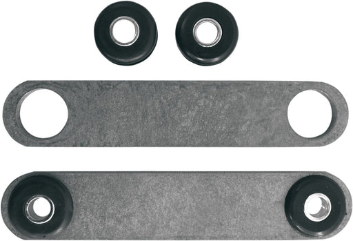 LA Choppers Weld-On Gas/Oil Tank Tab Kit Mount Black Raw Silver Fuel Tank Rubber Steel