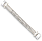 Drag Specialties Fuel Tank Crossover Line Fuel Line Silver Braided Stainless Steel Each