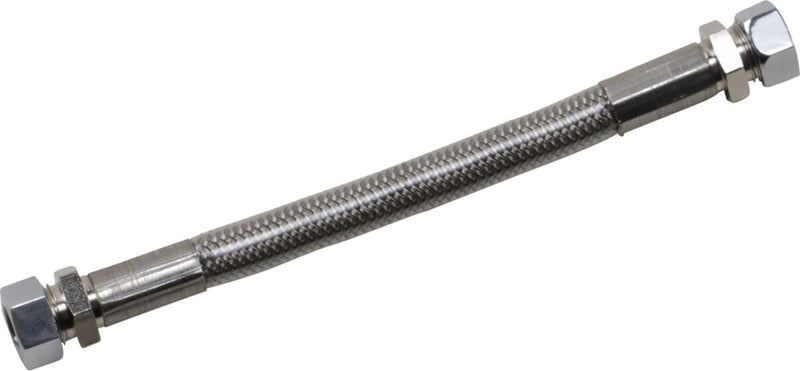Drag Specialties Fuel Tank Crossover Line Fuel Line Silver Braided Stainless Steel