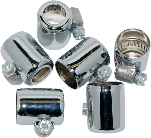 NAMZ Coloured Hose Clamps for Fuel Line Chrome Silver Brass 6 Pack